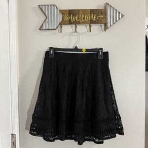 Xhilaration Black Lace Women’s  Skirt Size Small (Lined)